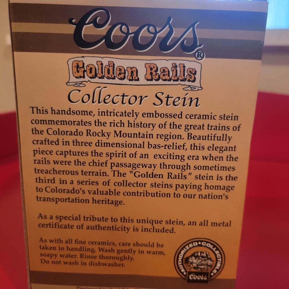 Coors Golden Rails stein - Picture 4 of 8